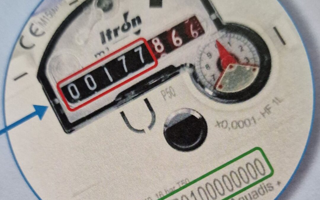 Bild einer Wasseruhr mit pfeilen